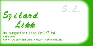 szilard lipp business card